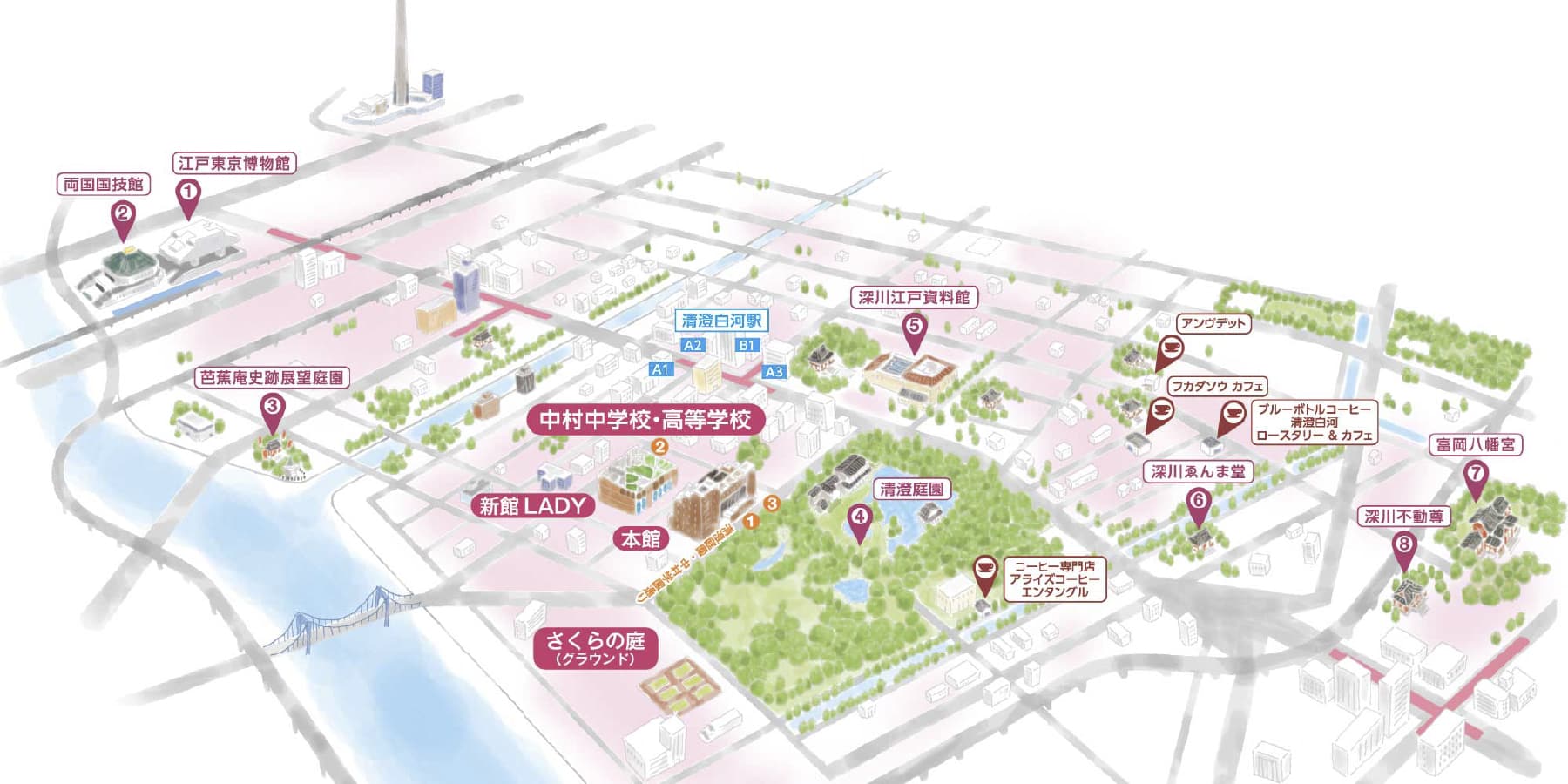 清澄白河マップ